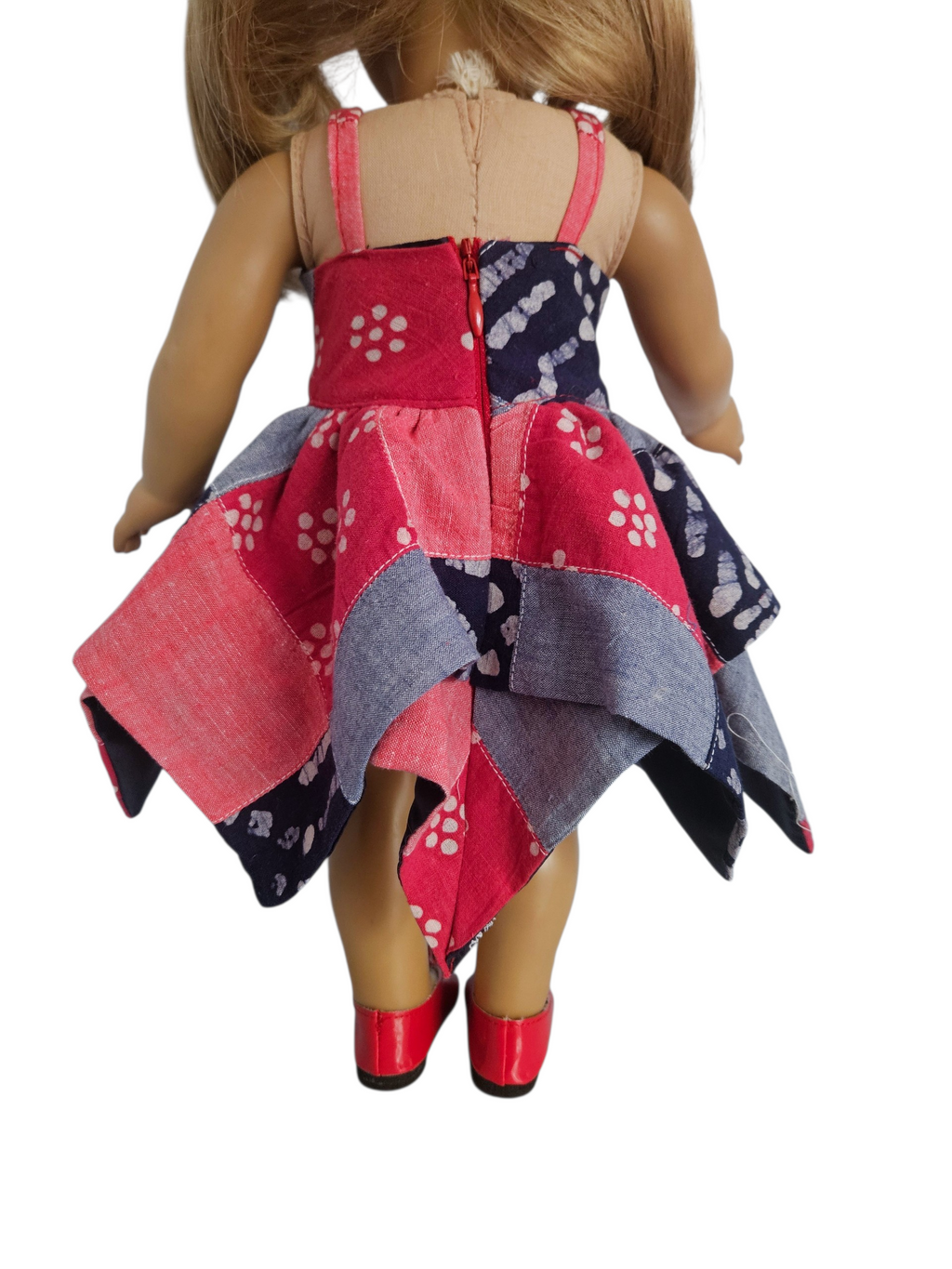 18 inch doll Patchwork Handkerchief Dress