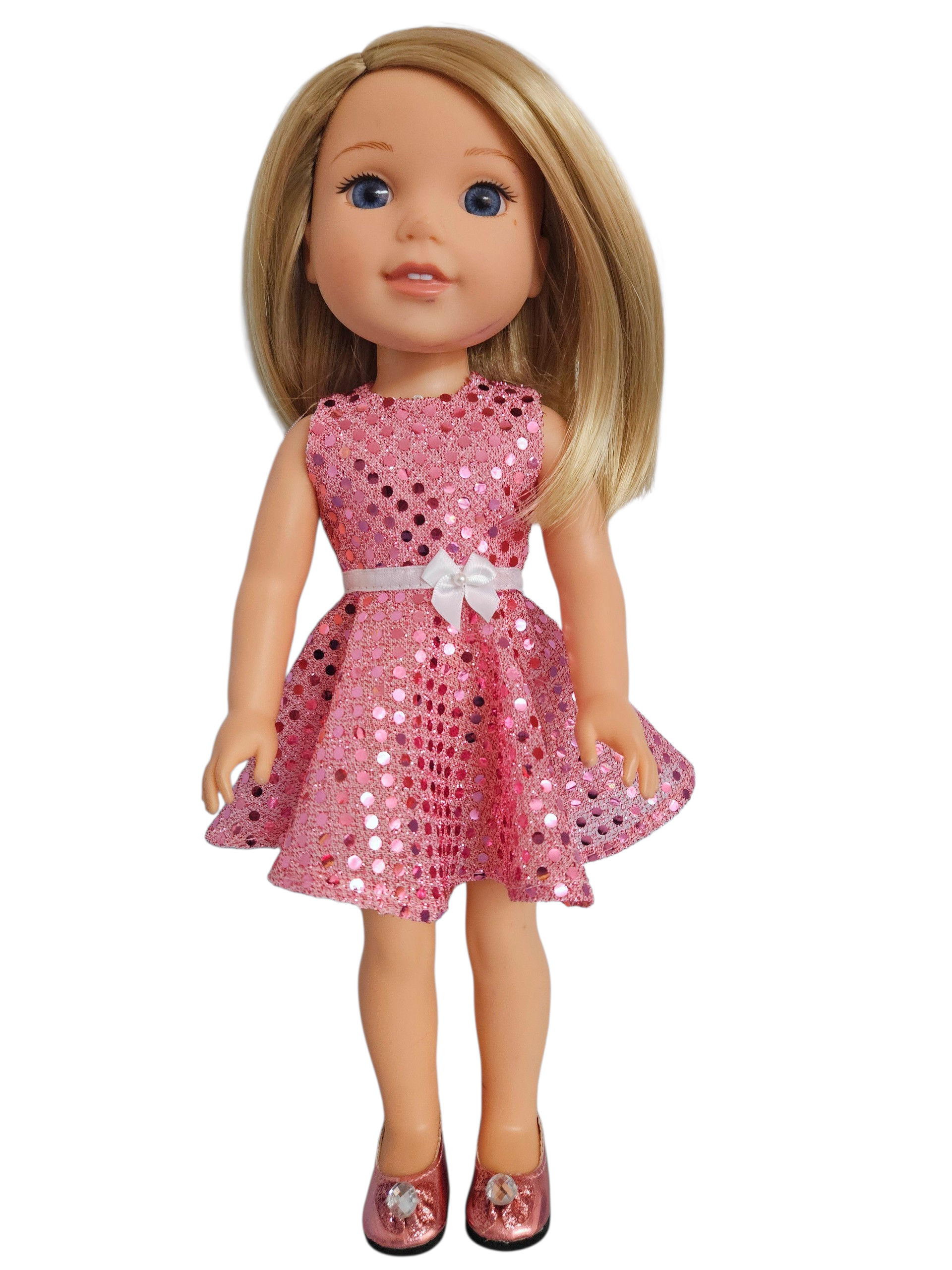 Wellie Wisher Pink Sequin Dress #30