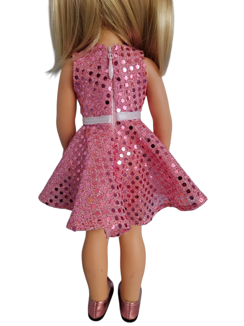 Wellie Wisher Pink Sequin Dress #30