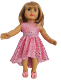 18 inch doll Dusty Rose Sequin Hi-Lo Dress