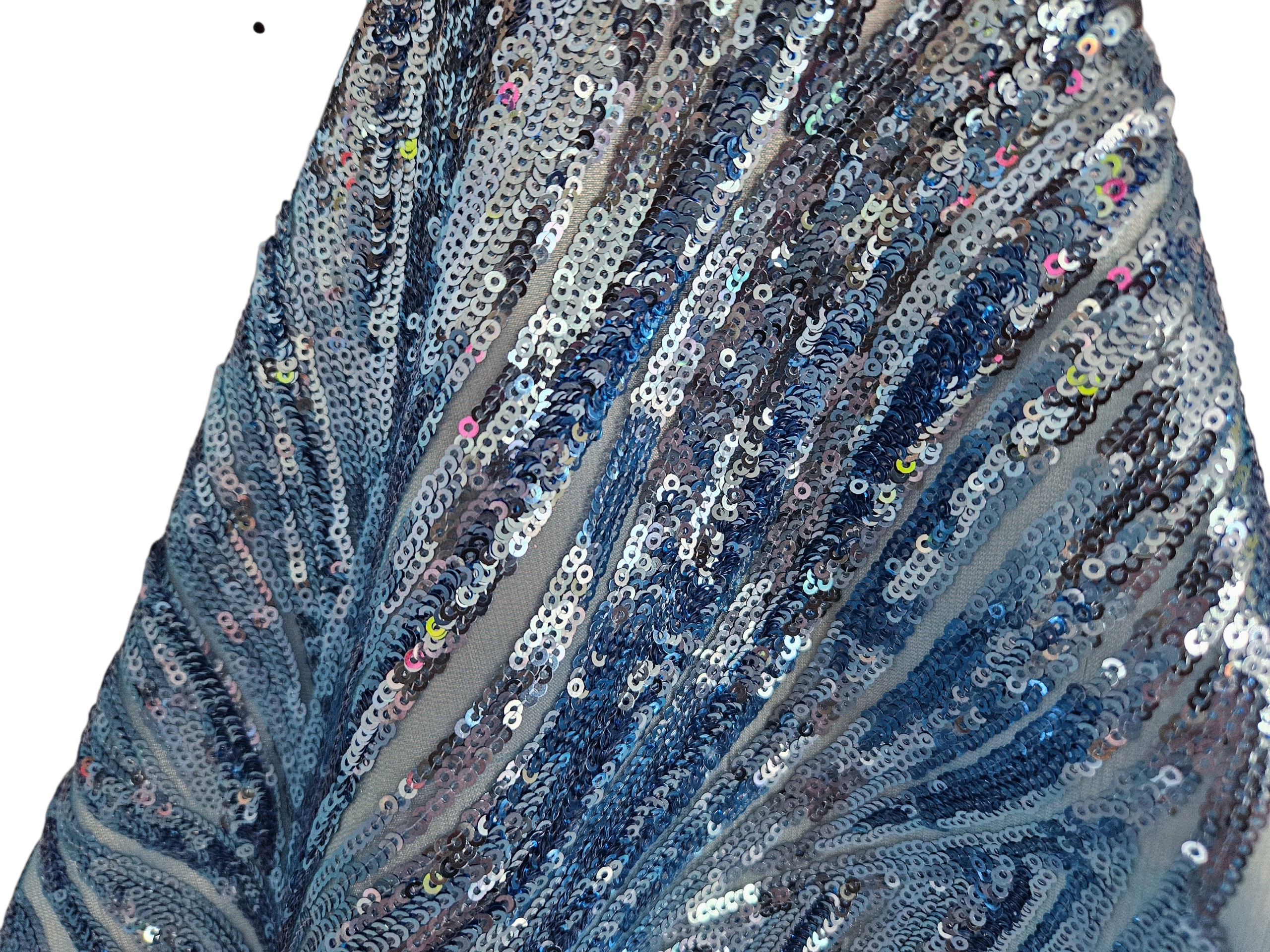 18 inch doll Fancy Blue Sequin Gown