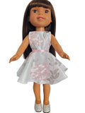 Wellie Wisher Pink Pastel Embroidered Dress #34