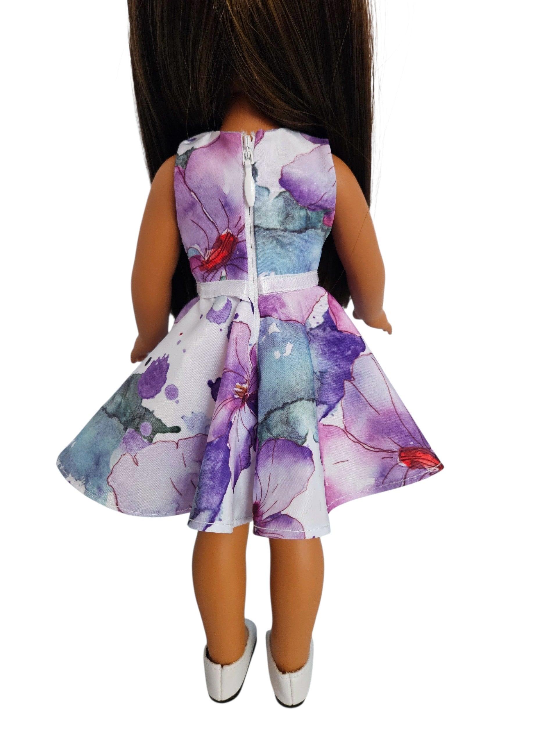 Wellie Wisher Purple Floral Summer Dress #37