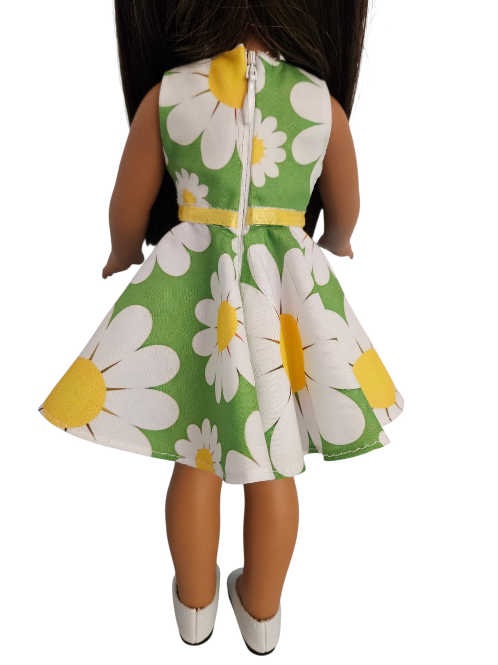 Wellie Wisher Green White Daisy Dress - #38
