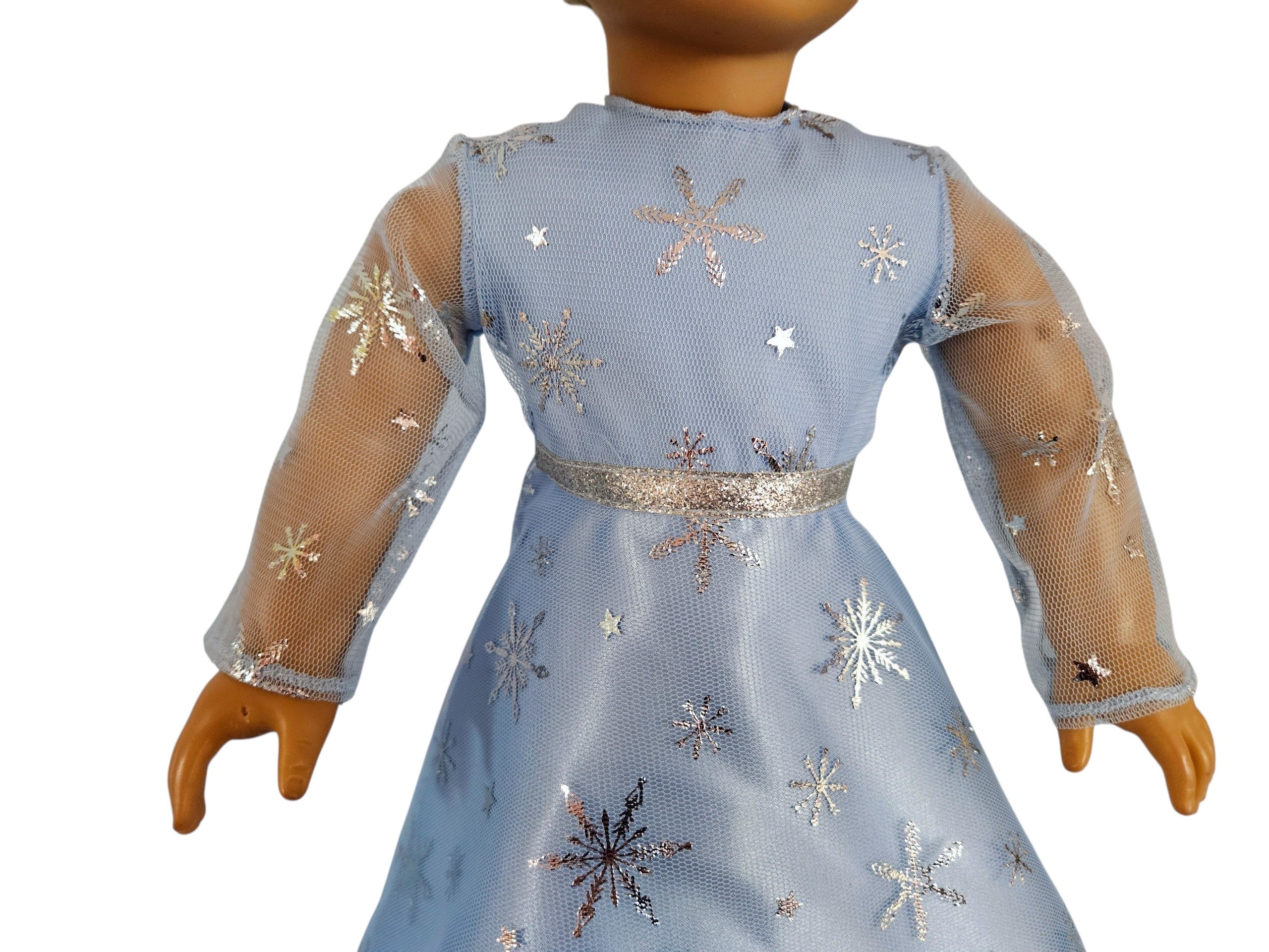 18 inch doll Elsa Snowflake Gown with Train