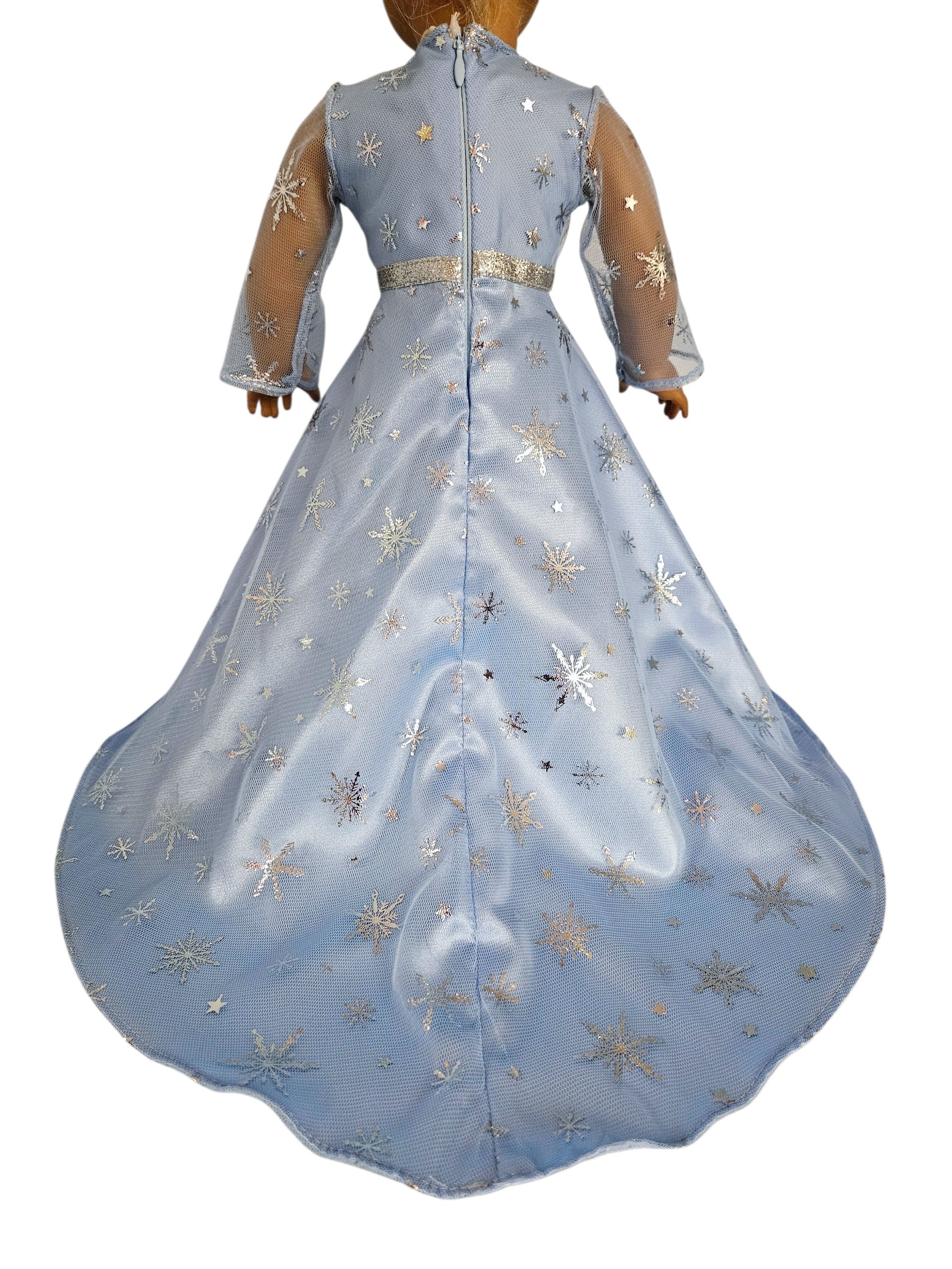 18 inch doll Elsa Snowflake Gown with Train