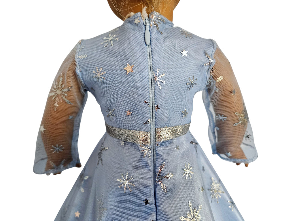 18 inch doll Elsa Snowflake Gown with Train