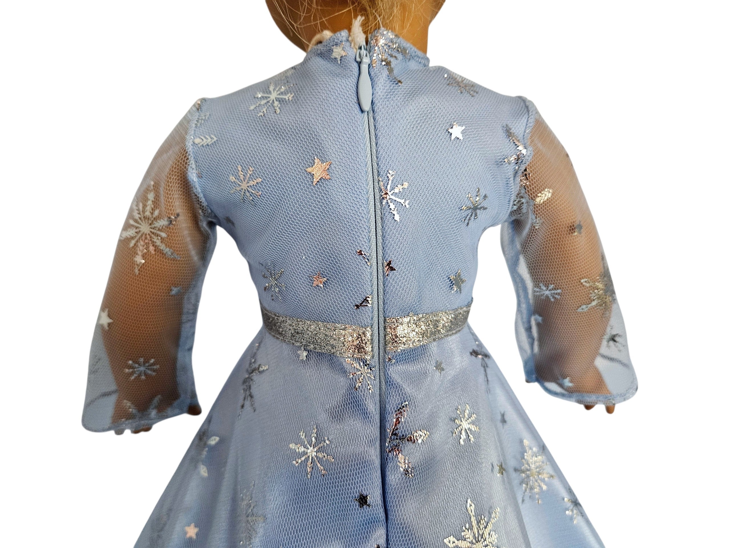 18 inch doll Elsa Snowflake Gown with Train