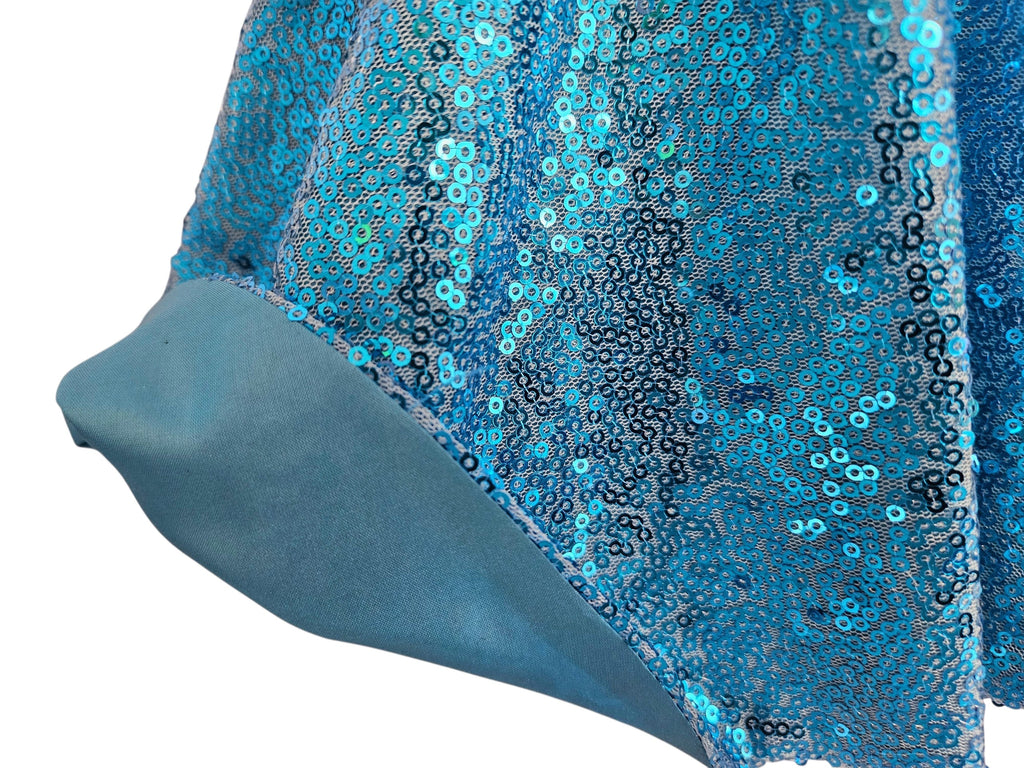18 inch doll Turquoise Sequin Gown and Boa