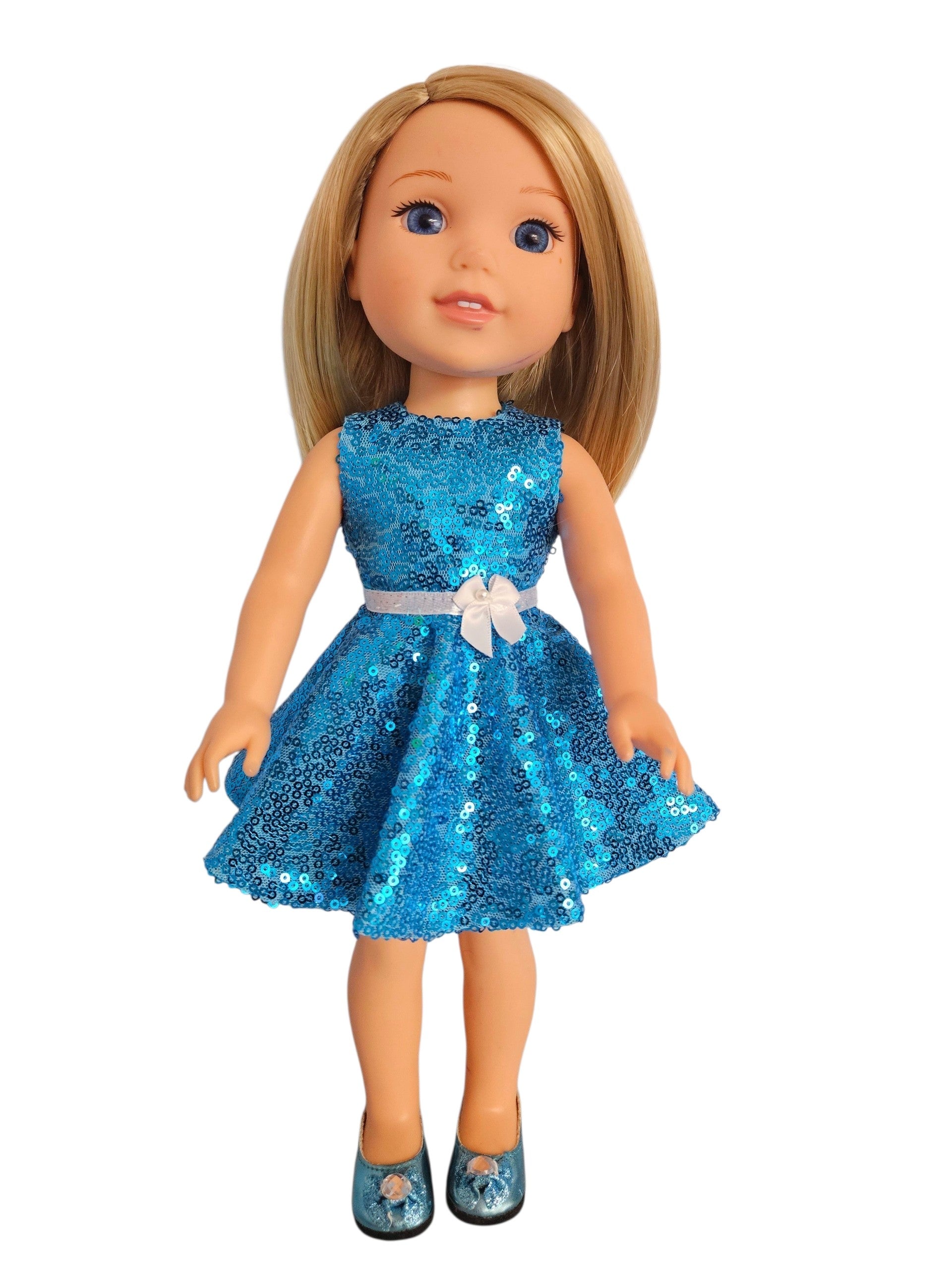 Wellie Wisher Turquoise Sequin Dress #33