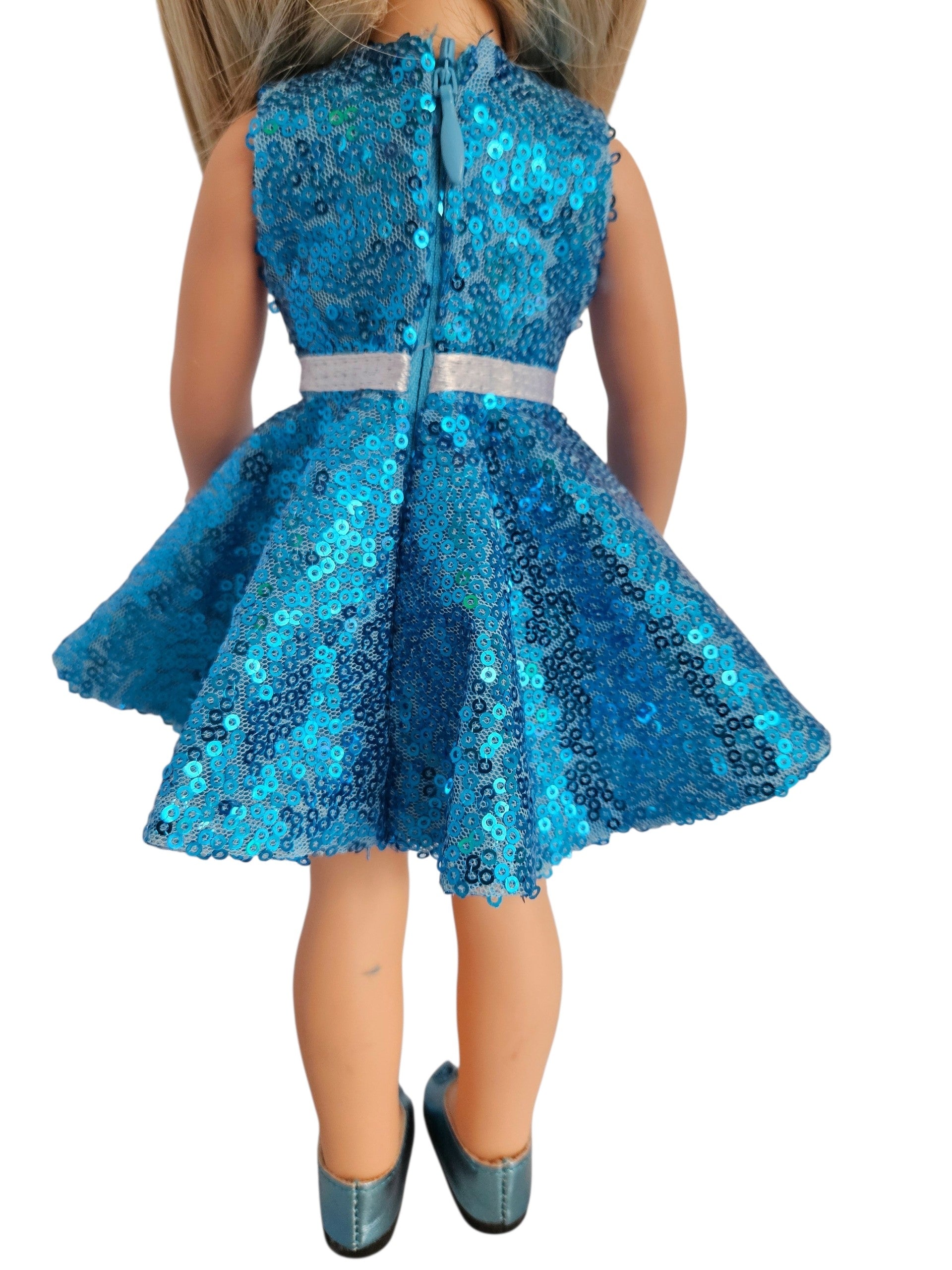 Wellie Wisher Turquoise Sequin Dress #33