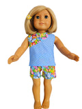 18 inch doll Butterfly & Polka Dots Short Outfit