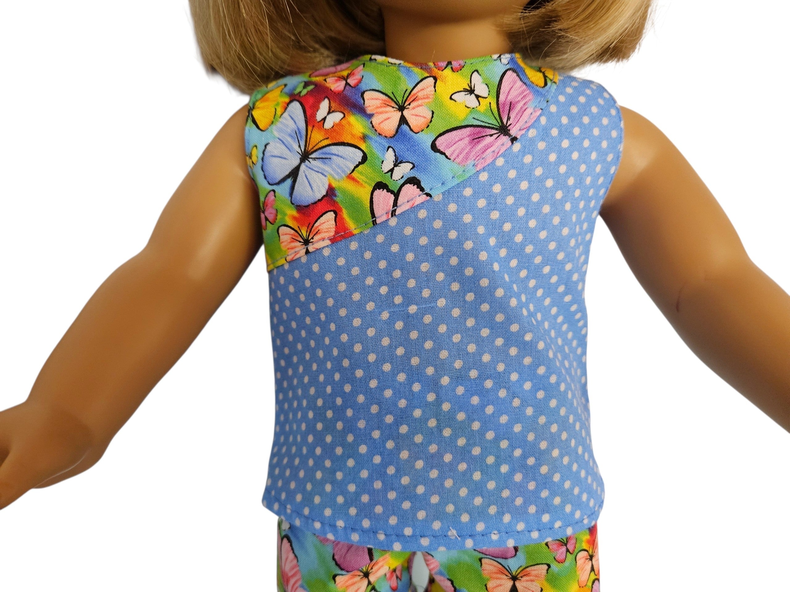 18 inch doll Butterfly & Polka Dots Short Outfit