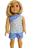 18 inch doll Blue & Yellow Short Outfit