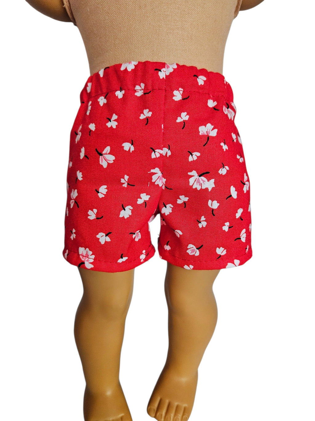 18 inch doll Red & White Shorts Outfit