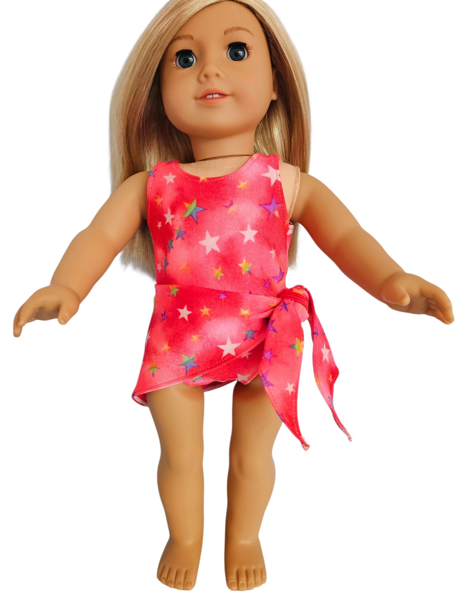 18 inch doll Red Stars Swimsuit and Sash