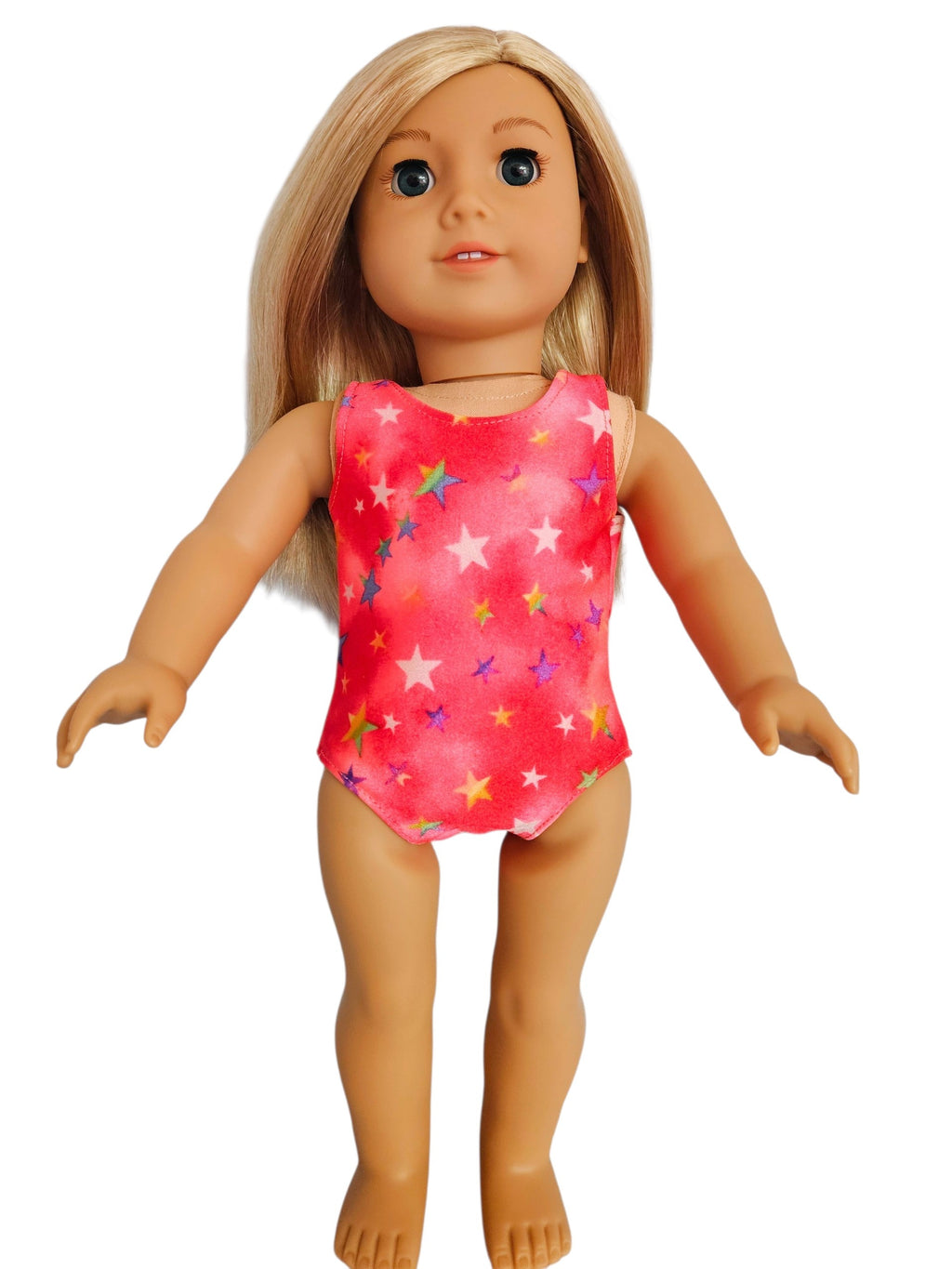 18 inch doll Red Stars Swimsuit and Sash