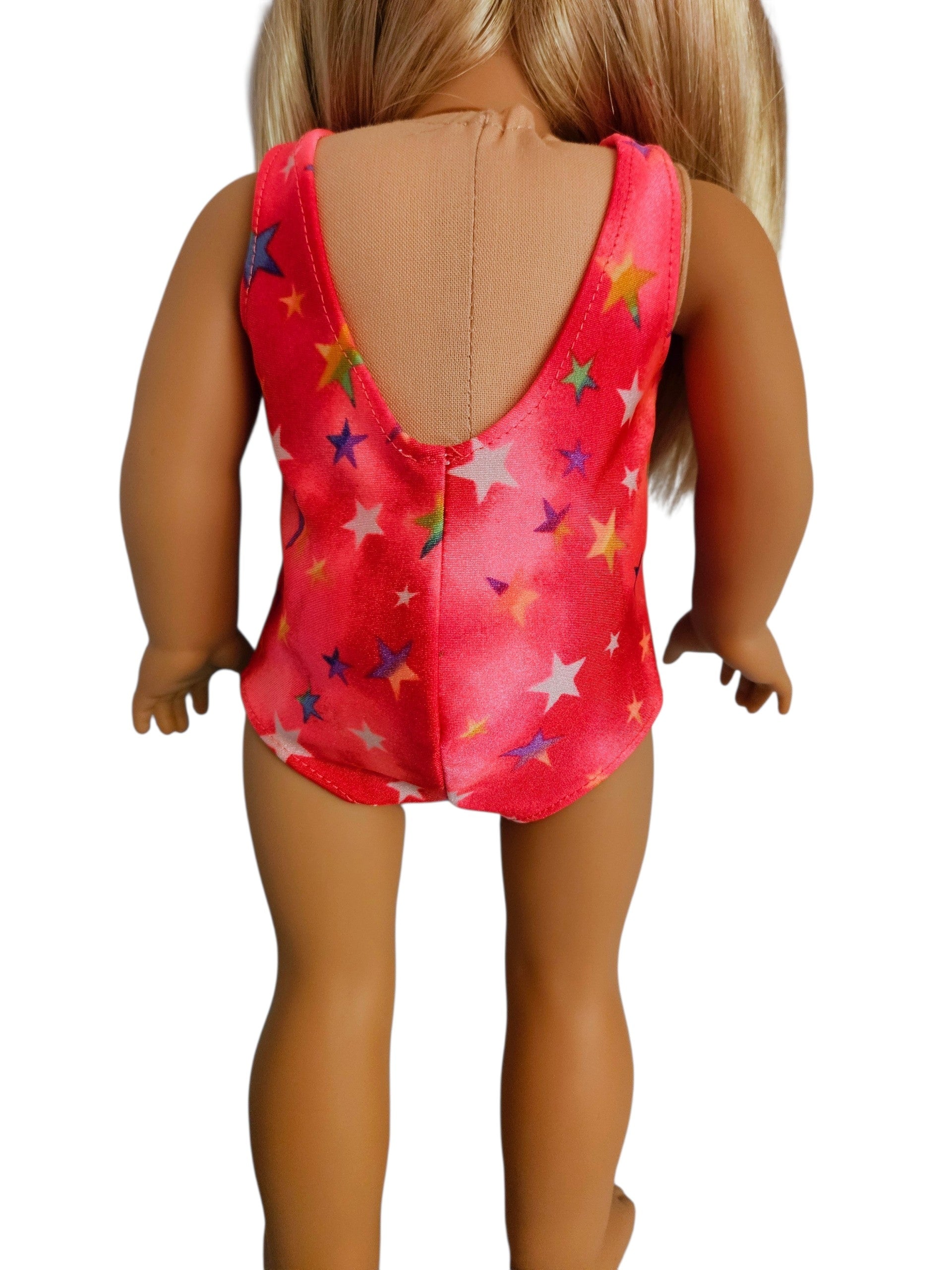 18 inch doll Red Stars Swimsuit and Sash