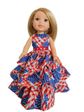 Wellie Wisher Stars & Stripes Ruffled Gjown