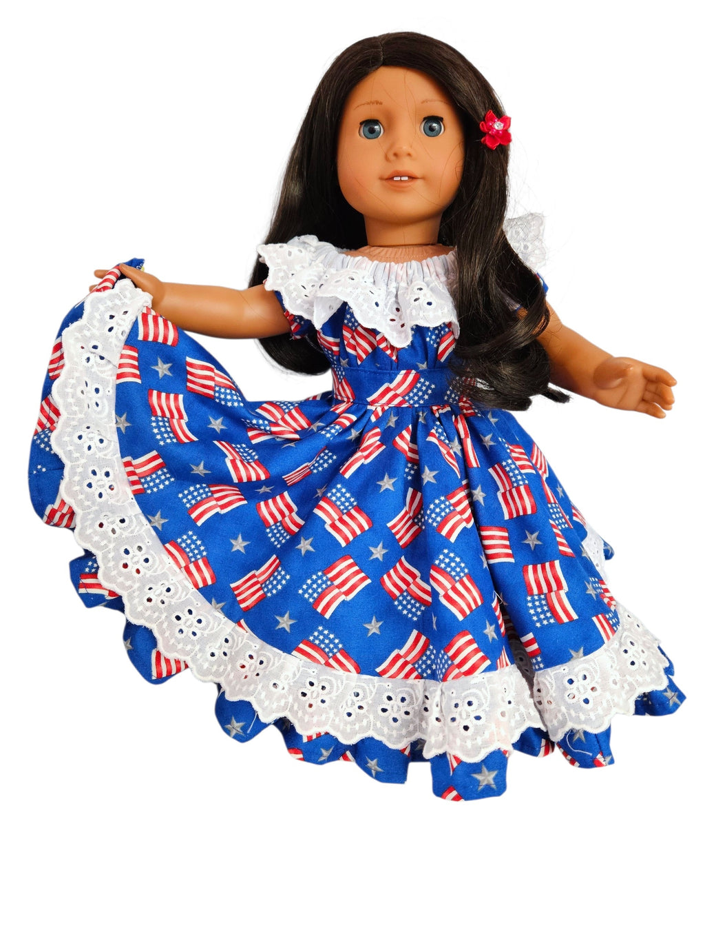 18 inch doll Stars & Stripes Festive Gown