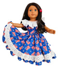 18 inch doll Stars & Stripes Festive Gown