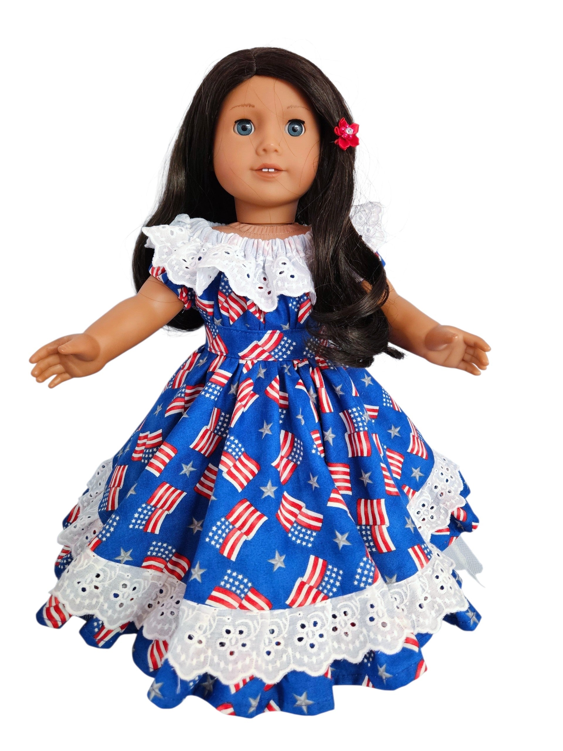18 inch doll Stars & Stripes Festive Gown