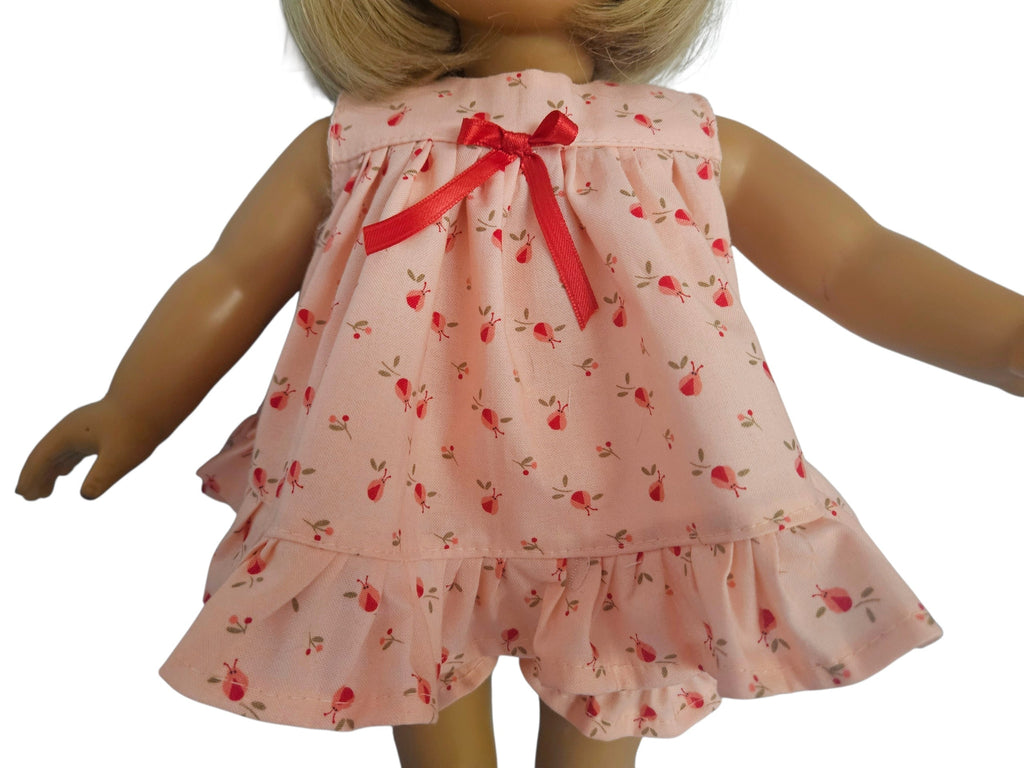 18 inch doll Peach Baby Doll Summer Pajamas
