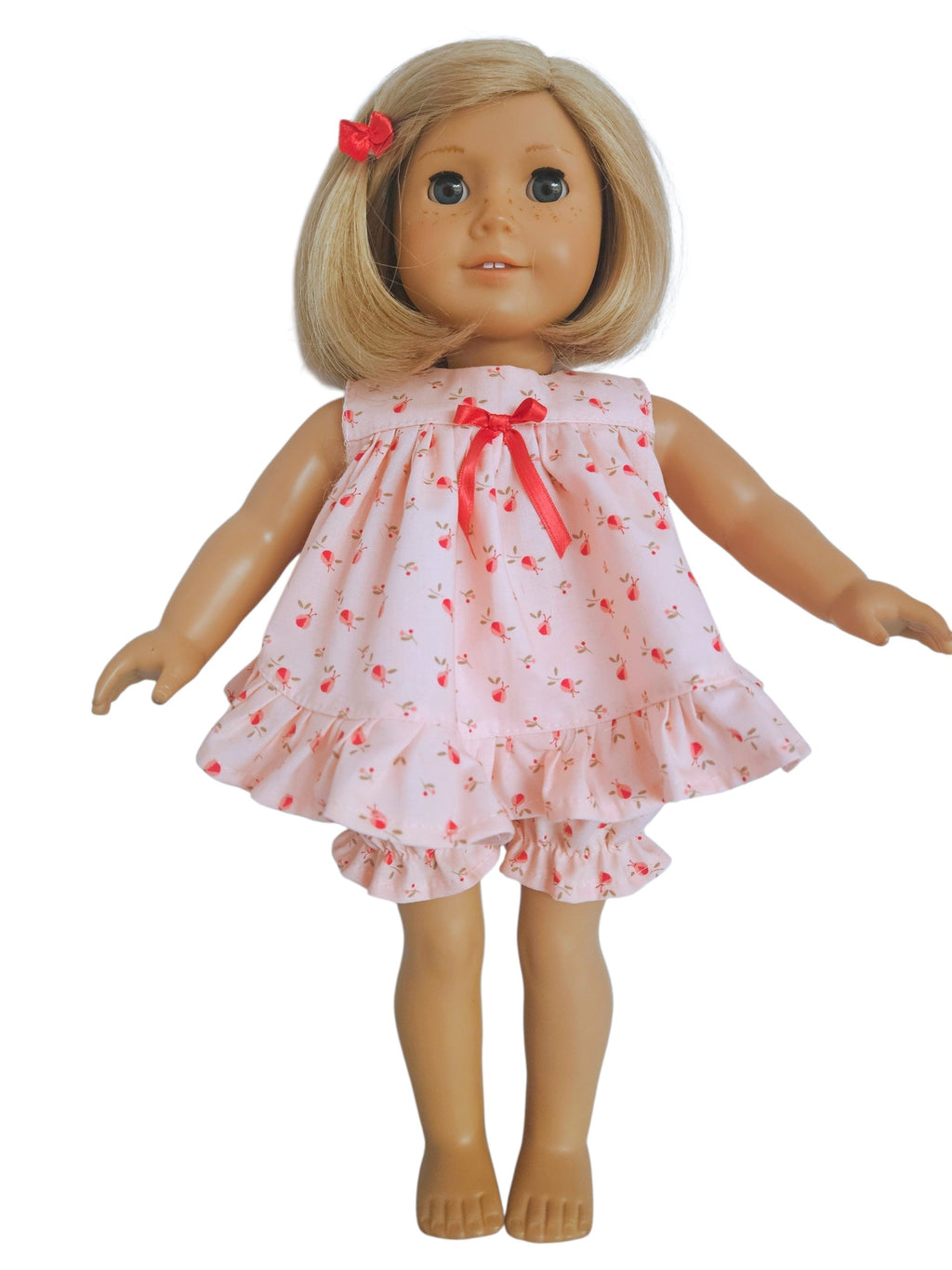 18 inch doll Peach Baby Doll Summer Pajamas