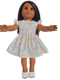 18 inch doll clothes Pastel Floral Dress American girl Handmade