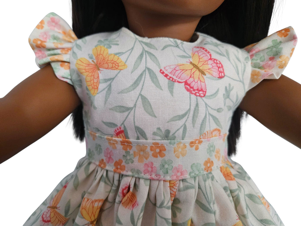 18 inch doll clothes Pastel Floral Dress American girl Handmade
