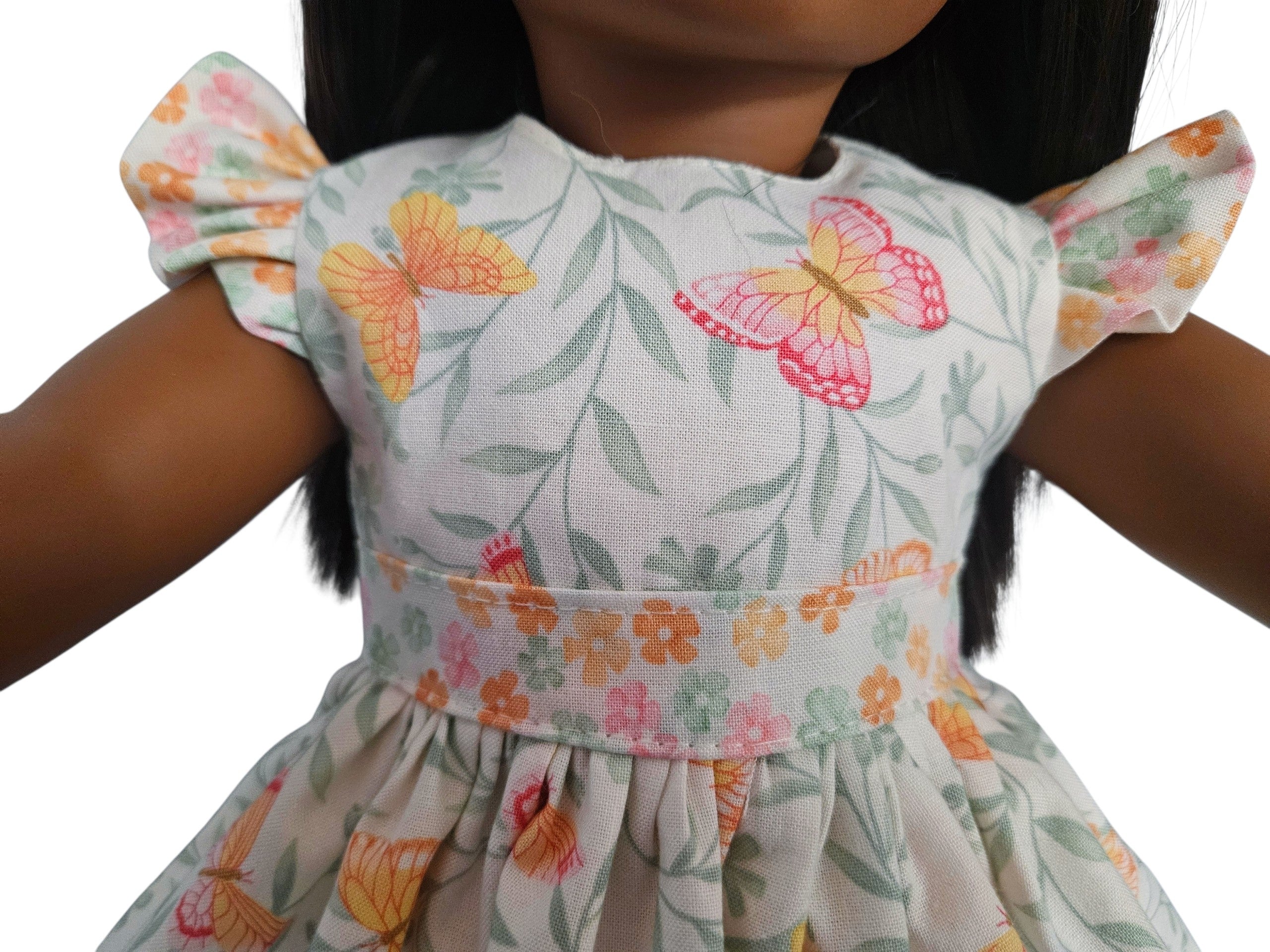18 inch doll clothes Pastel Floral Dress American girl Handmade
