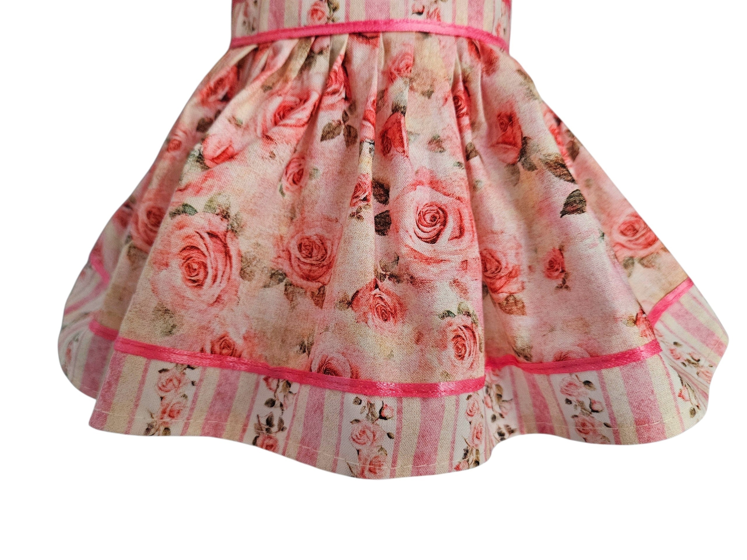 18 inch doll clothes Pink Roses Floral Dress American girl Handmade