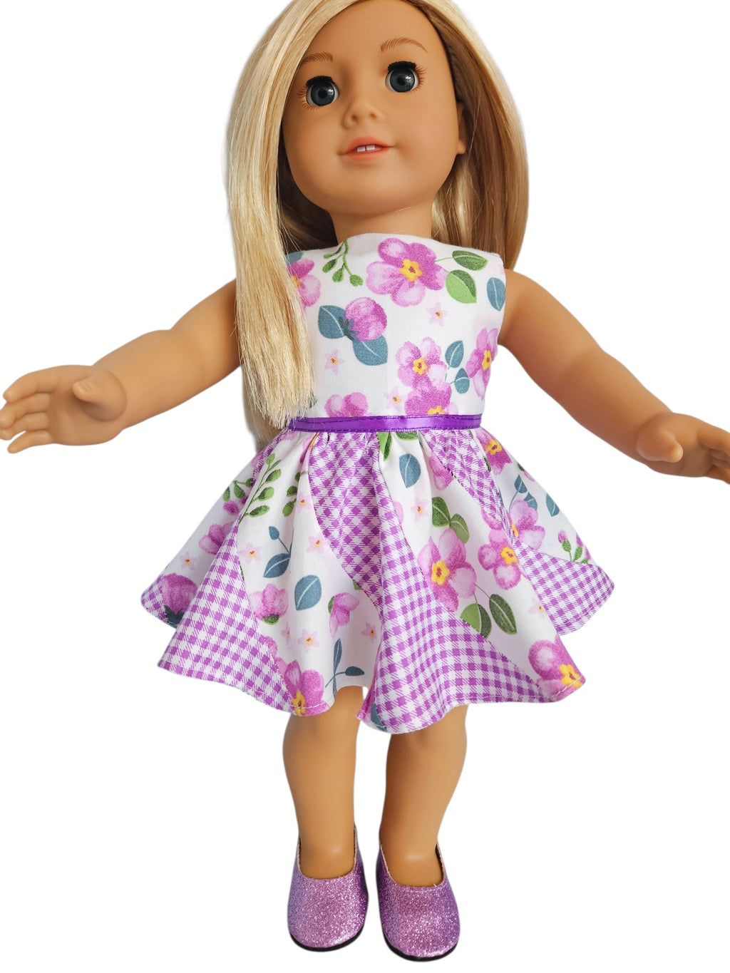 18 inch doll clothes Floral Swirl Dress American Girl Handmade