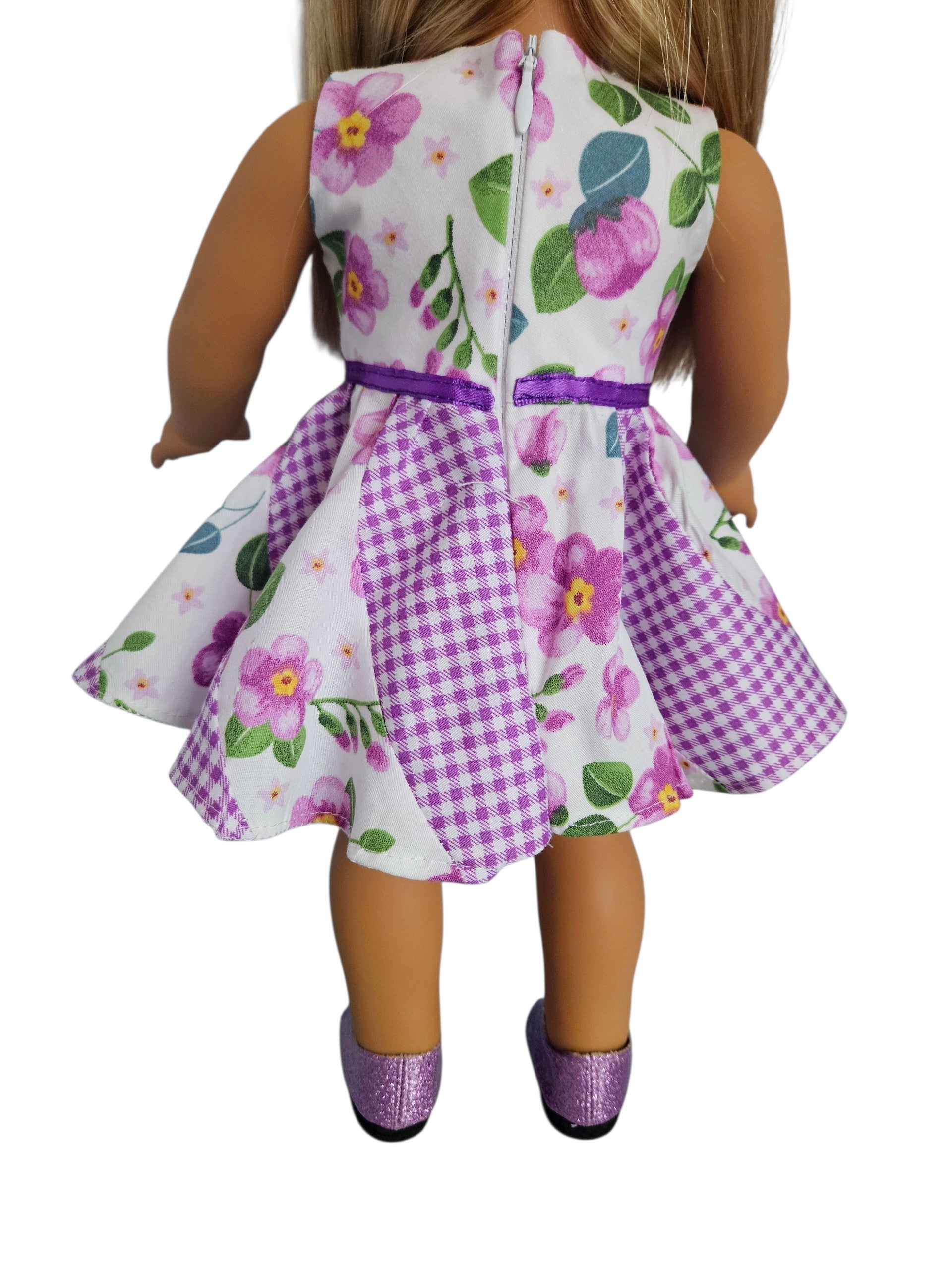 18 inch doll clothes Floral Swirl Dress American Girl Handmade