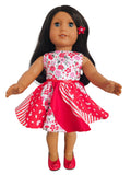 18 inch doll clothes Red Swirl Dress American Girl Handmade