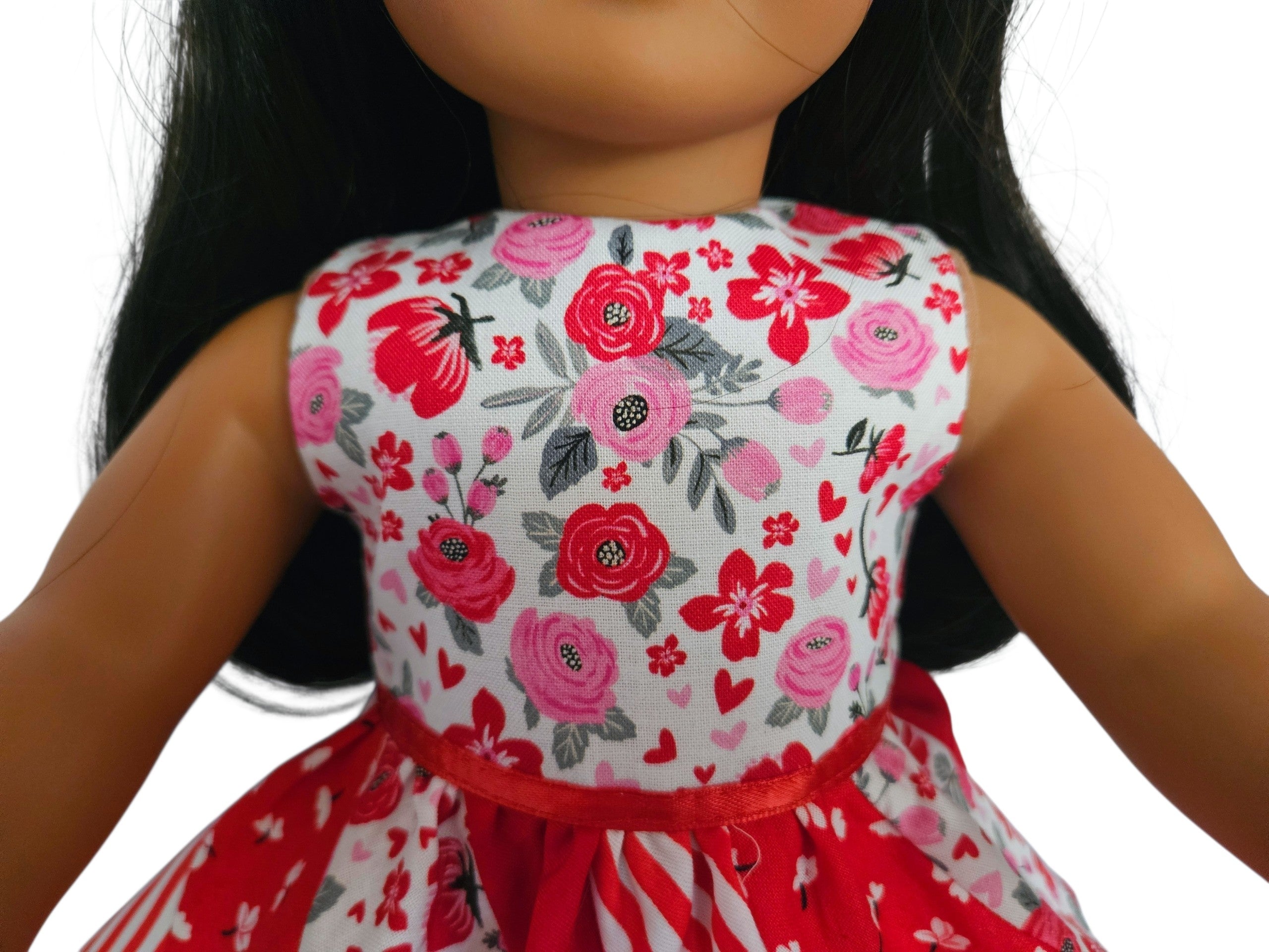 18 inch doll clothes Red Swirl Dress American Girl Handmade