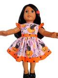 18 inch doll Clothes Black Cat Halloween Dress