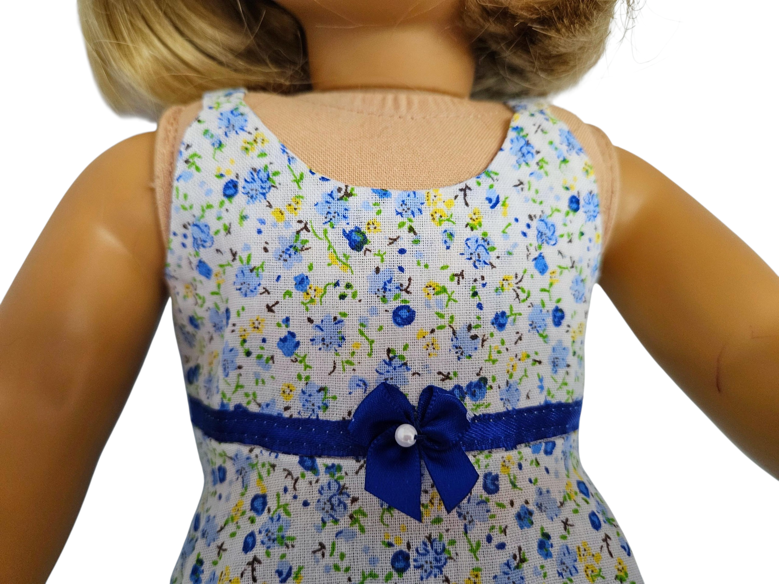 18 inch doll Blue Floral & Stripe Capri Outfit