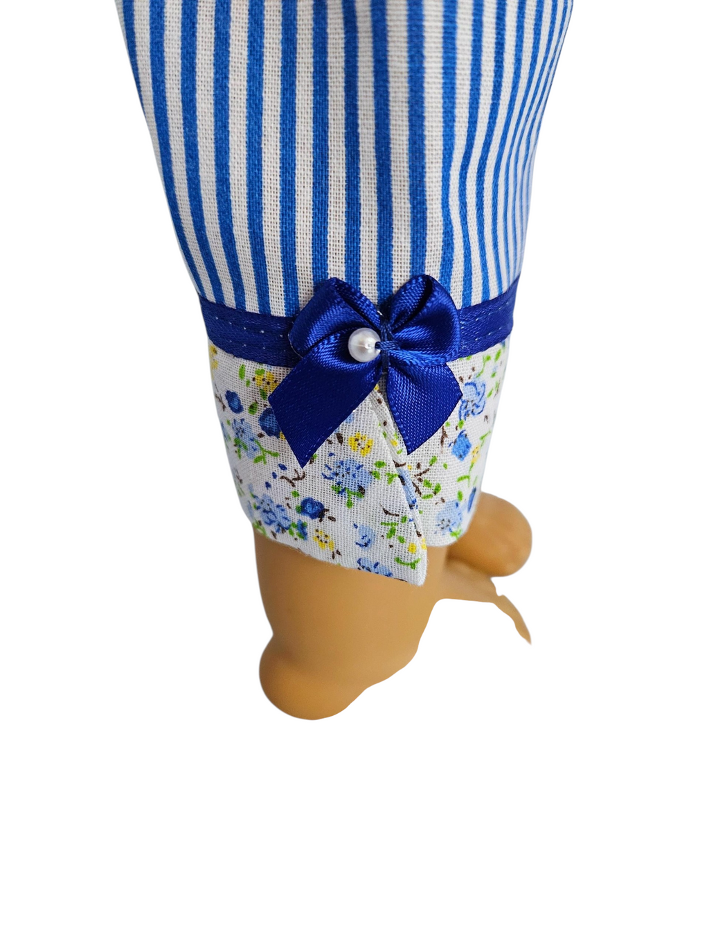 18 inch doll Blue Floral & Stripe Capri Outfit
