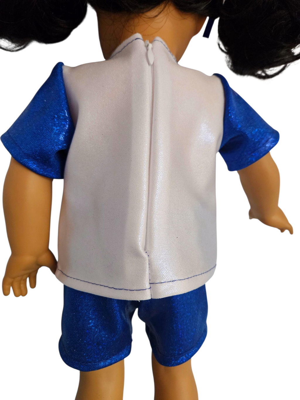 Blue White Soccer Top & Shorts/handmade/AG doll/18 inch doll