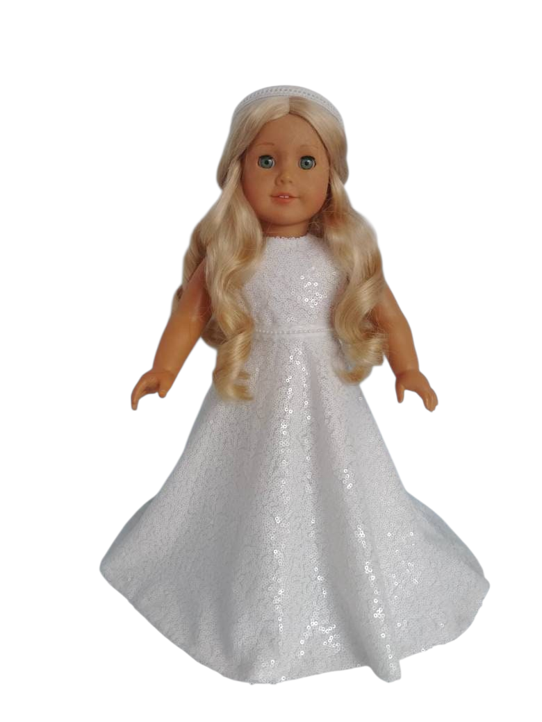 Bridal Gown and Veil/handmade/AG doll/18 inch doll