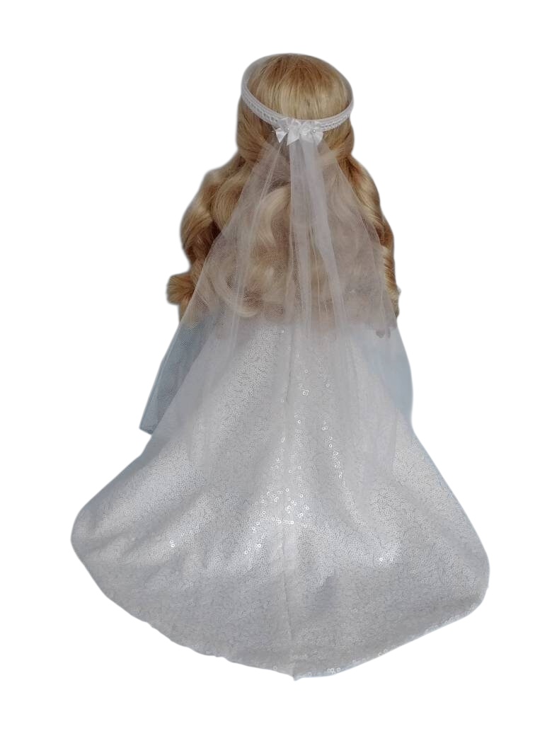 Bridal Gown and Veil/handmade/AG doll/18 inch doll