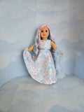 3D Petals/Sequin Gown and Boa/handmade/American girl/18 inch doll - #509
