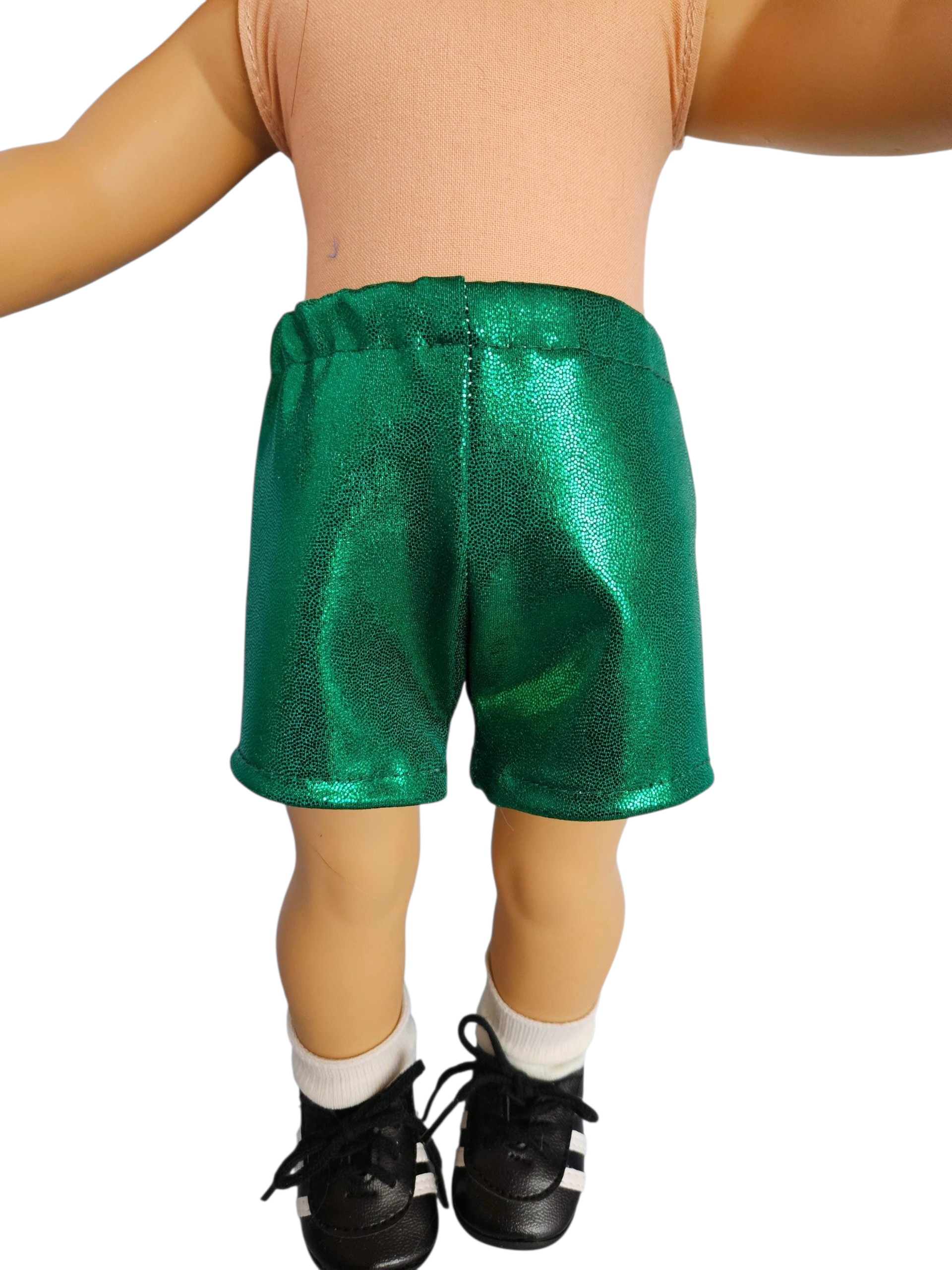 Green White Soccer Top & Shorts/handmade/AG doll/18 inch doll