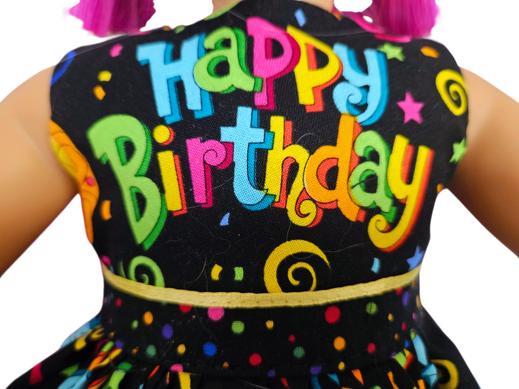 Happy Birthday Dress and Hat/handmade/AG doll/18 inch doll - #105