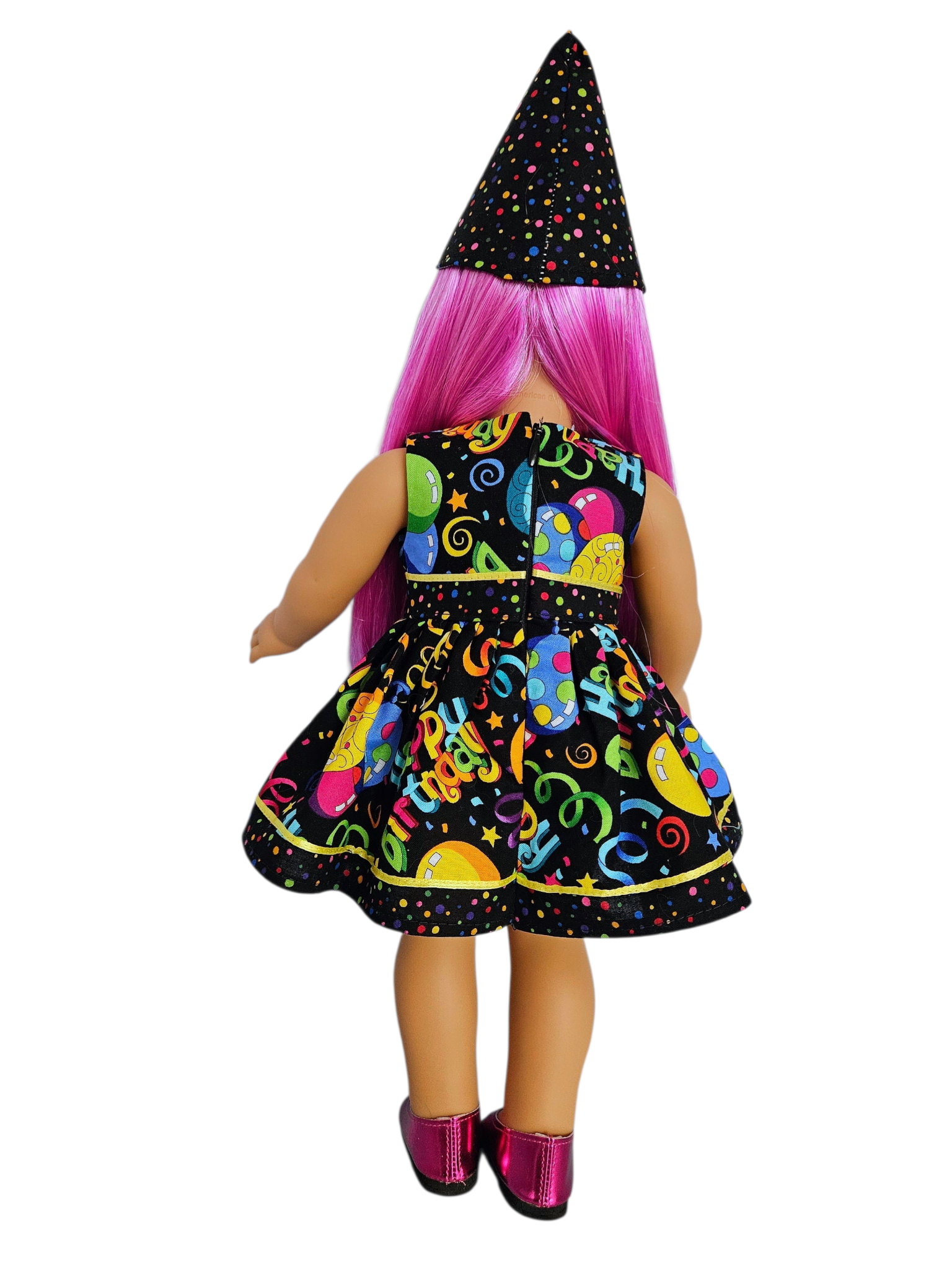 Happy Birthday Dress and Hat/handmade/AG doll/18 inch doll - #105