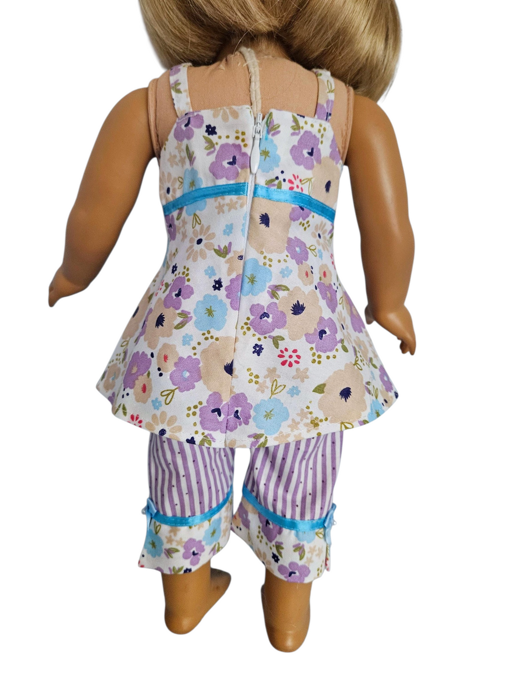18 inch doll Blue & Purple Capri Outfit