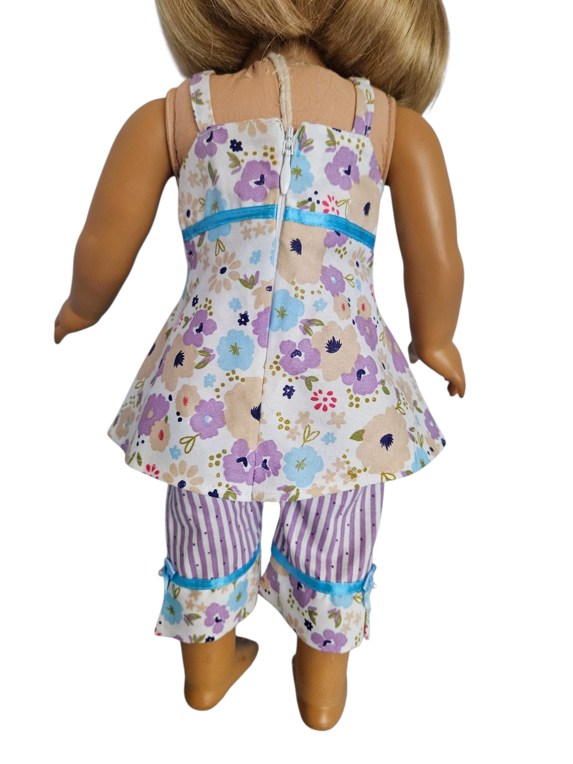 18 inch doll Blue & Purple Capri Outfit