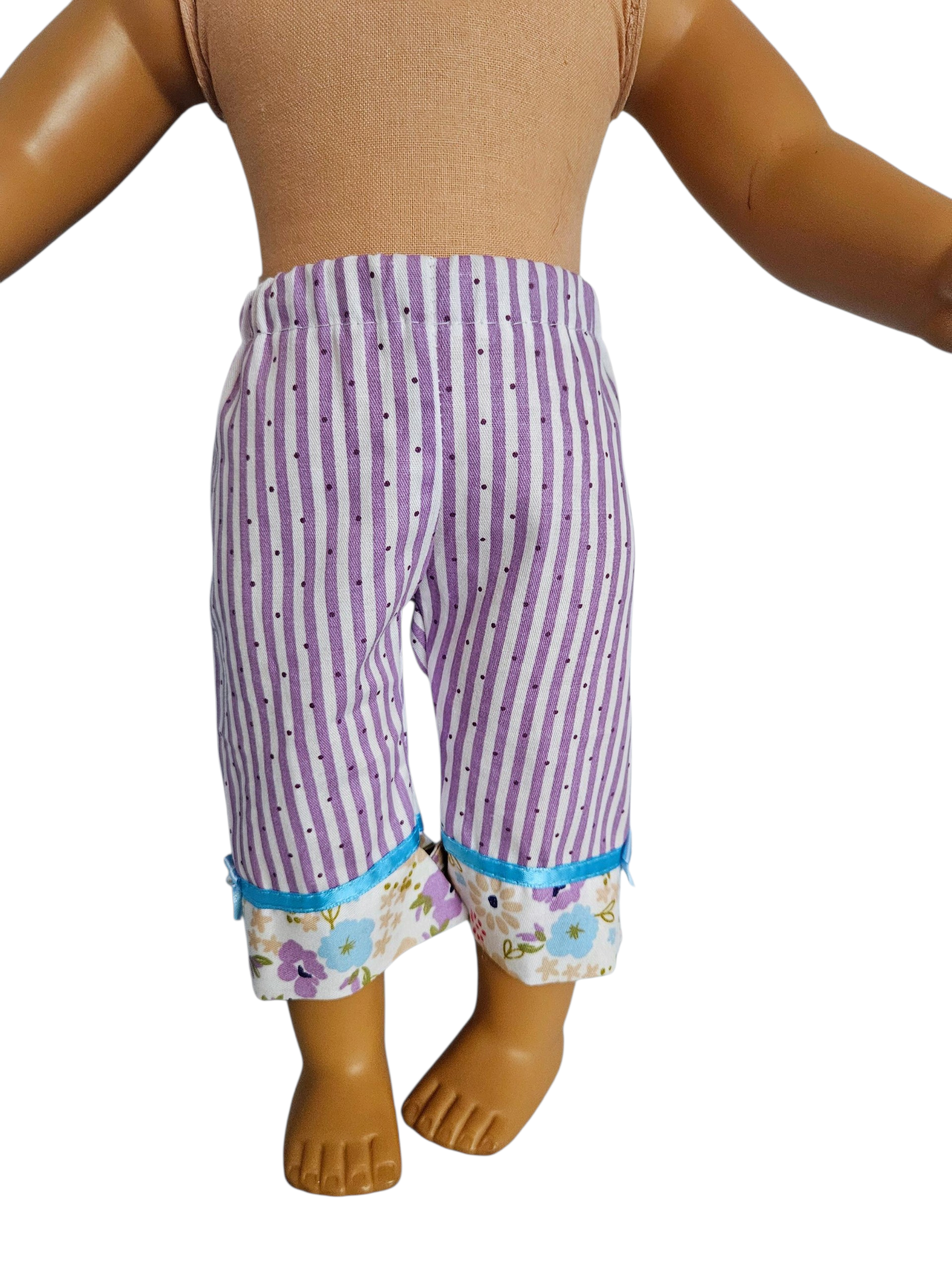 18 inch doll Blue & Purple Capri Outfit