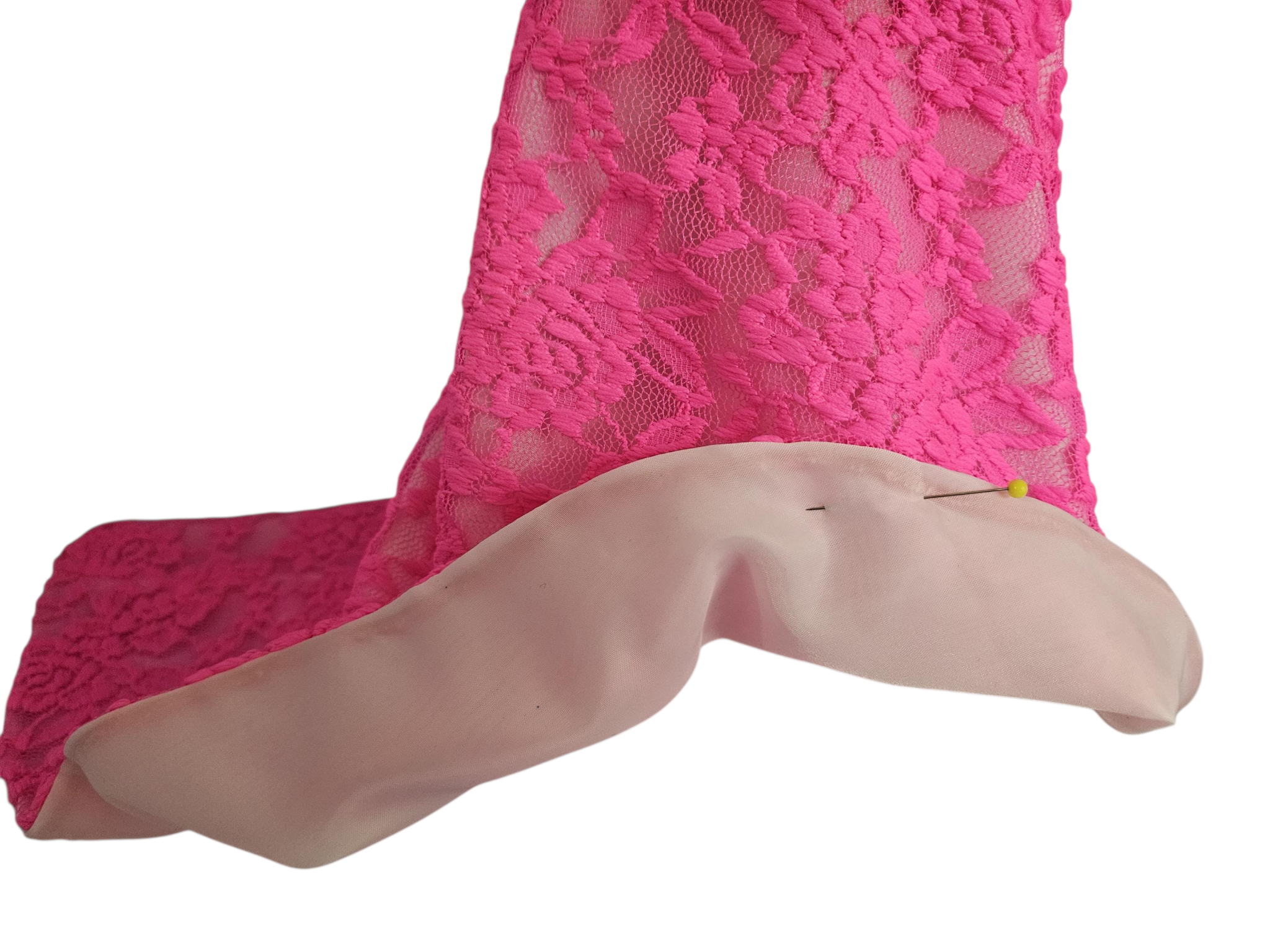 Neon Pink Lace Gown with Train/handmade/AG doll/18 inch doll